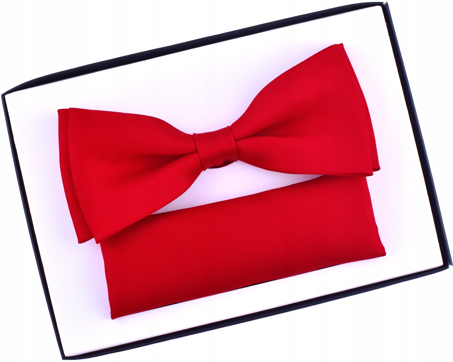 CZERWONA MUCHA Z POSZETKĄ MUSZKA MĘSKA MATOWA