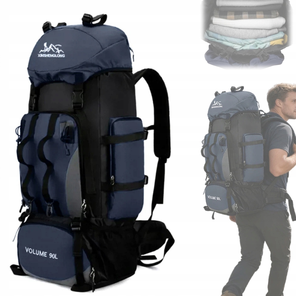 Plecak Turystyczny 90L Górski Taktyczny Bardzo Pojemny Wytrzymały Nowy