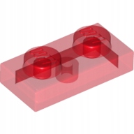 

4You Lego 3023 Płytka 1X2 Trans Czerwony (2szt)