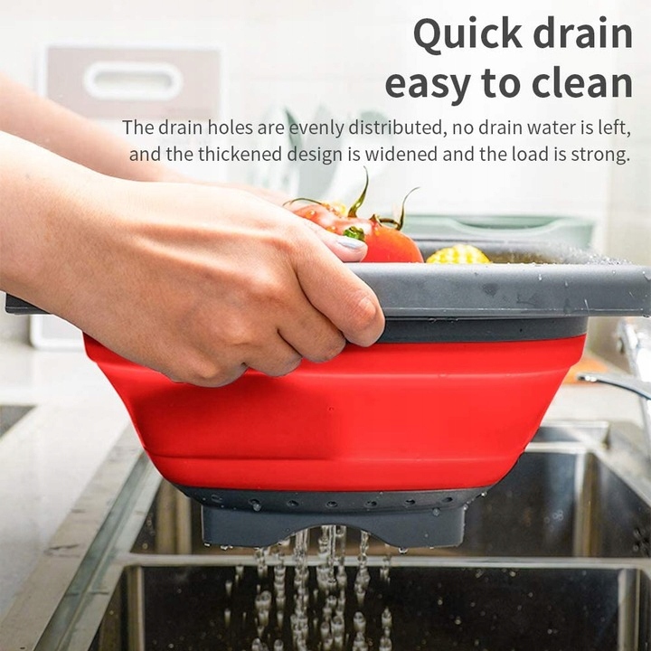 SILIKONOWY DURSZLAK CEDZAK SITKO SKŁADANY OCIEKACZ Materiał silikon