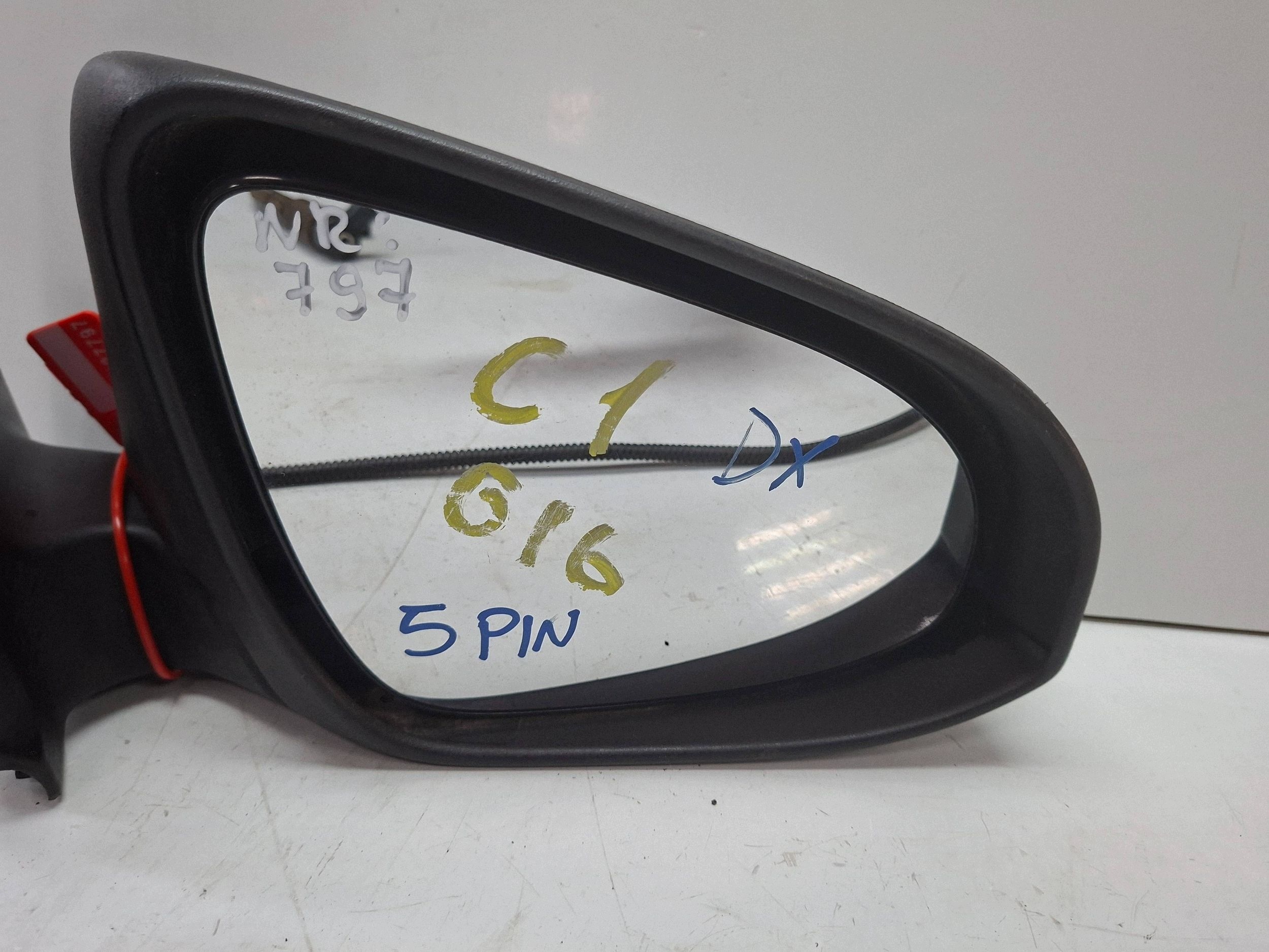mirror right 5 PIN PEUGEOT 108 C1 II 2014