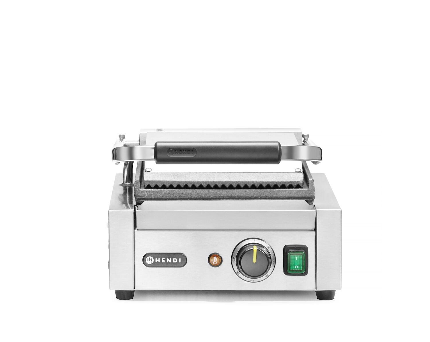 Grill kontaktowy pojedynczy, HENDI, góra ryflowana , dół gładki, 230V/1800W Marka Hendi