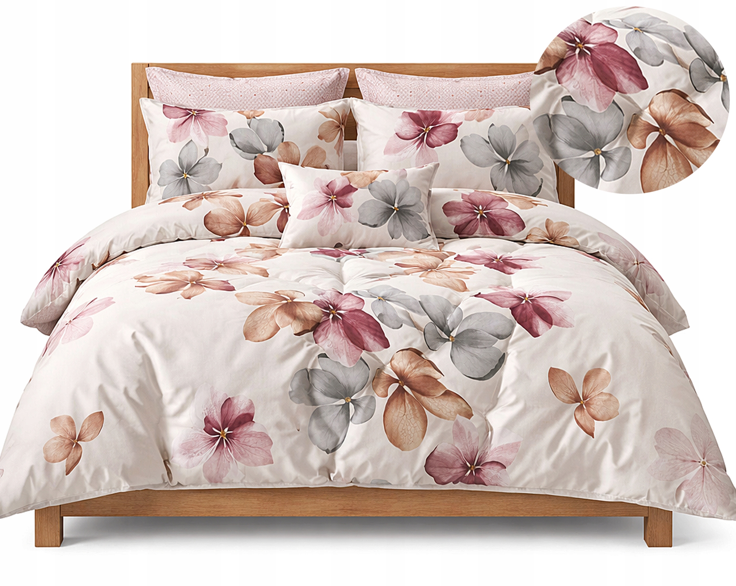 Komplet Flanelová teplá povlečení 200x220 +2 povlečení Polsko, Květiny, Růže