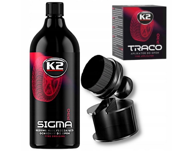 K2 Sigma Pro 1L Czernidło Dressing Do Opon Aplikator Pędzel Traco