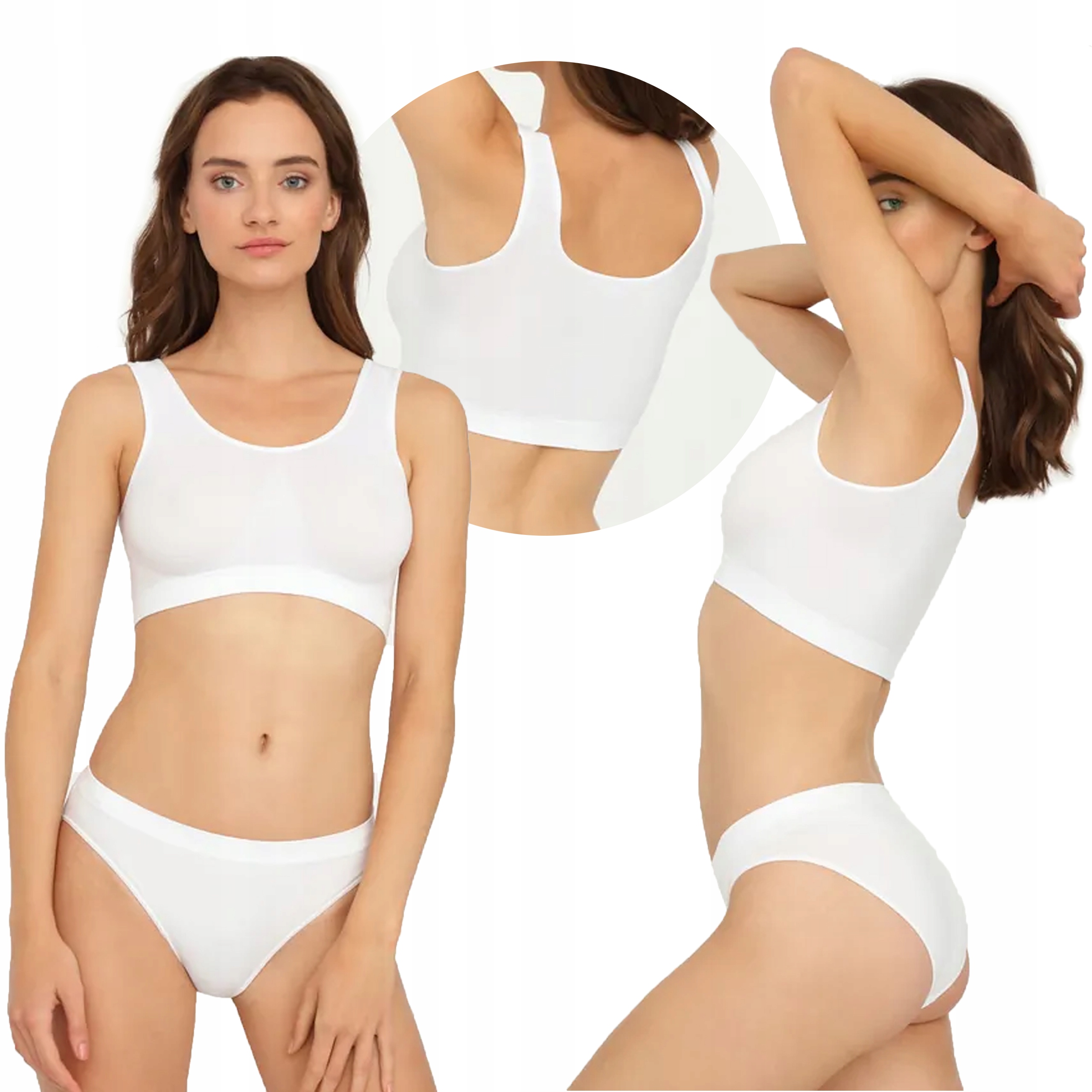 

Gatta Sport Top bezszwowy biustonosz, biały, L