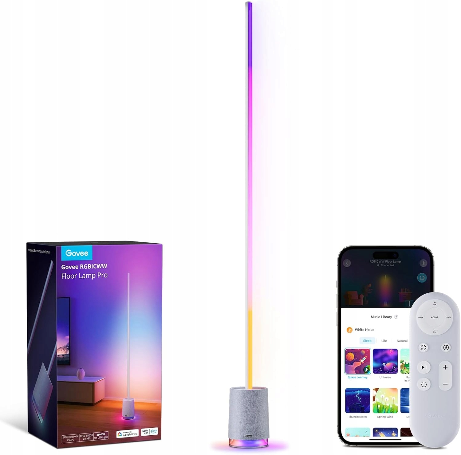 LAMPA PODŁOGOWA GOVEE INTELIGENTNA WI-FI APLIKACJA GŁOŚNIK 2W1 LED RGB PRO