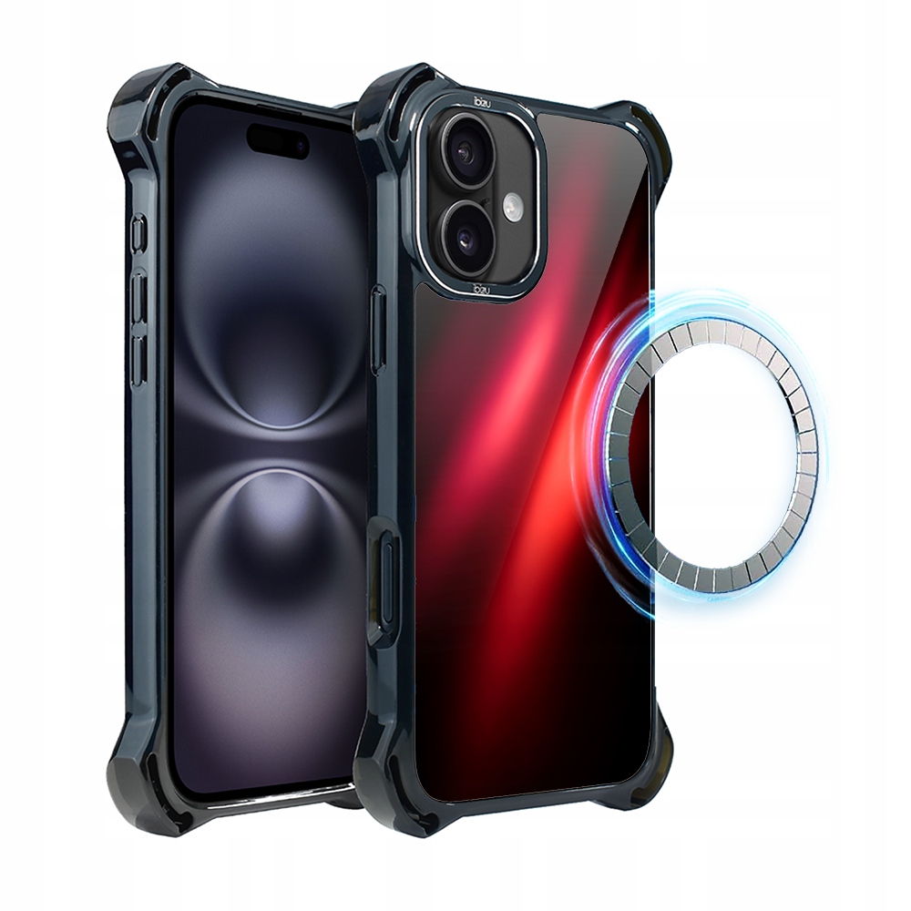 Pouzdro pro iPhone 16 Plus Ibizu DropGuard Ultra s MagSafe, červená Nebula