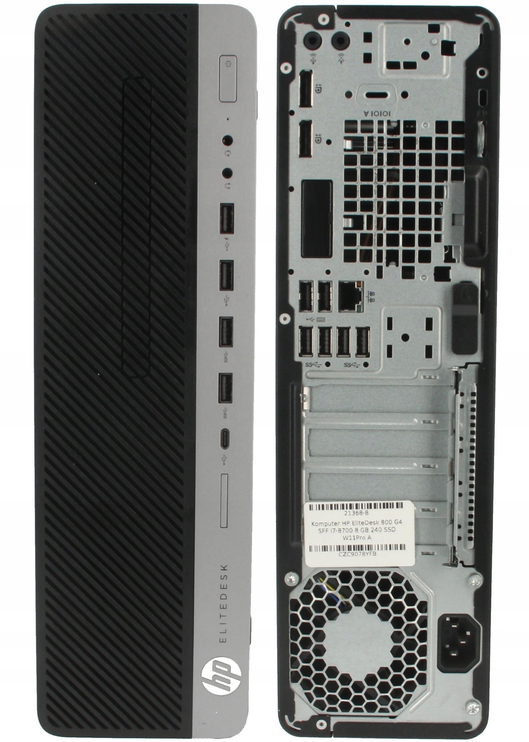 Tani komputer PC HP 800 G4 SFF i3 8GEN 8GB SSD NVMe W10 Typ pamięci RAM DDR4