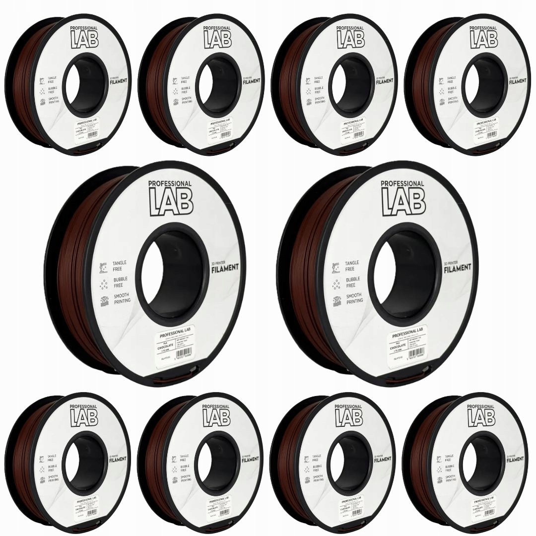 10 x Filament Pla Chocolate Čokoládový bronz Prof. Lab. 1,75 mm 1000 g 3D tlač