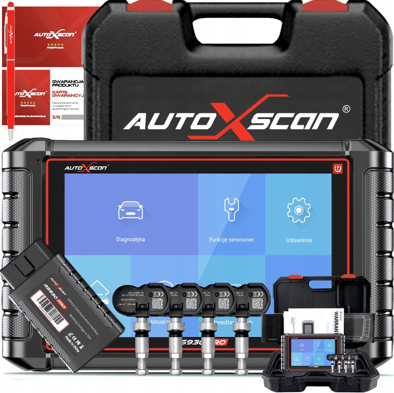TESTER DIAGNOSTYCZNY + TPMS AUTOXSCAN RS930PRO 4 CZUJNIKI TPMS PL