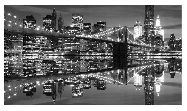 Fototapeta Město V Noci New York Na Flizelině Obývací Pokoj Ložnice 254x184