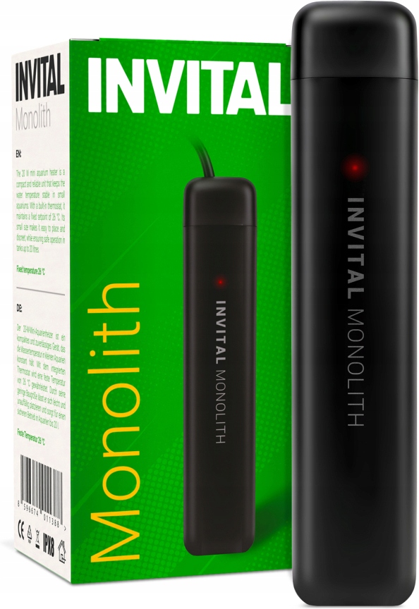 INVITAL Monolith miniaturowa grzałka akwariowa 20W