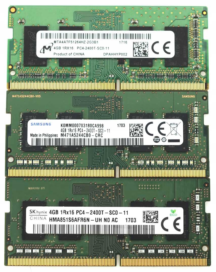 Pamięć RAM SODIMM 4GB DDR4 PC4-2400T w Dobra - Sklep, Opinie, Cena w ...