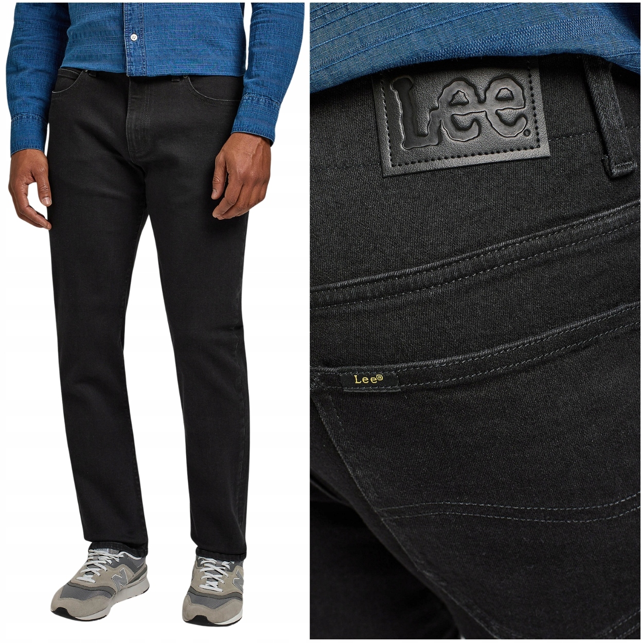 Lee Straight Fit Extreme Motion pohodlné jednoduché džínové kalhoty W46 L34