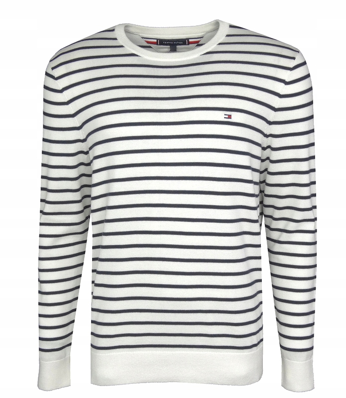 Tommy Hilfiger pánský bavlněný svetr s proužky, velikost XL