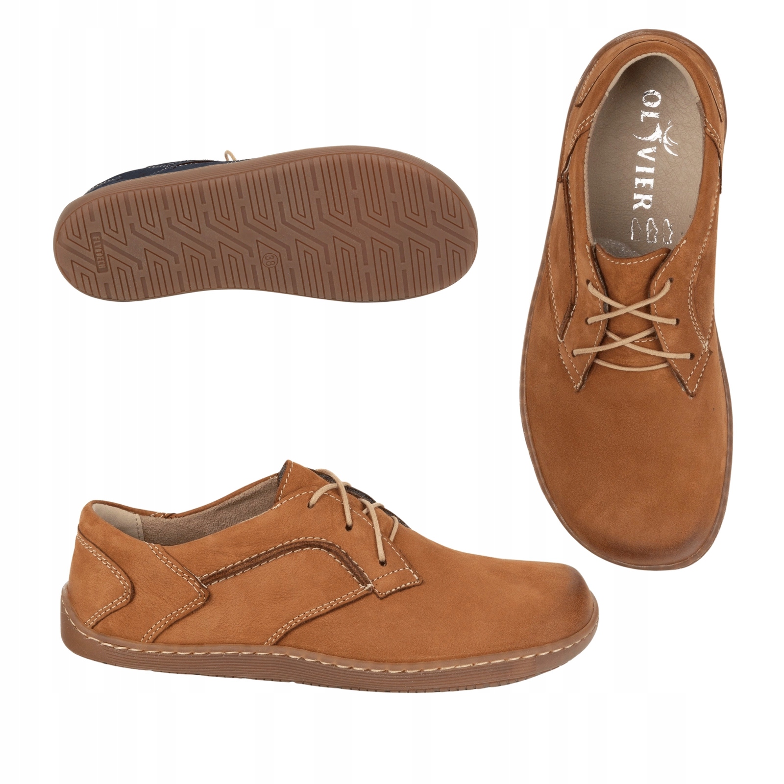 Barefoot Dámské minimalistické kožené boty 1082 hnědé nubukové 36