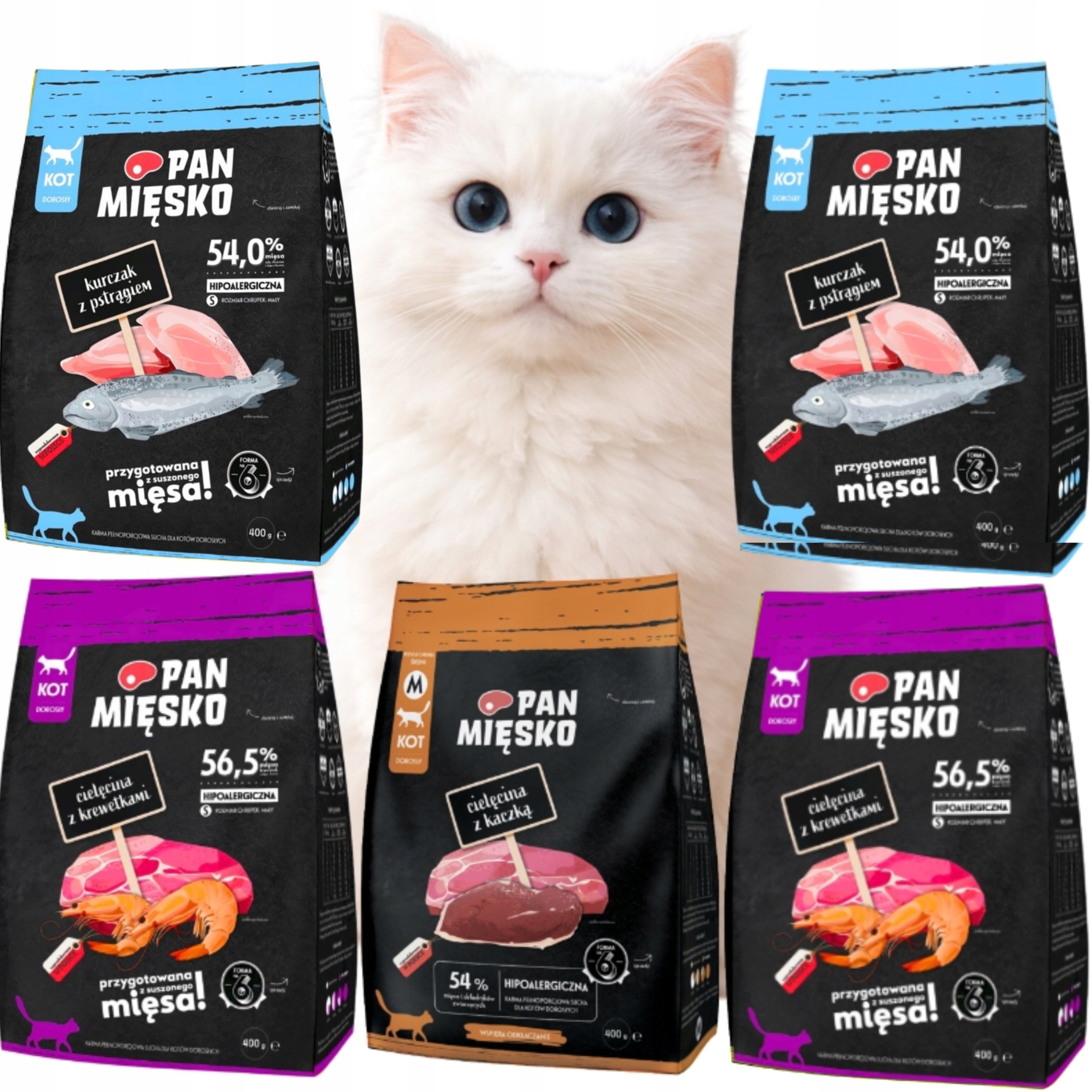 Pan Mięsko krmivo pro kočky mix 400 g x 5 kusů