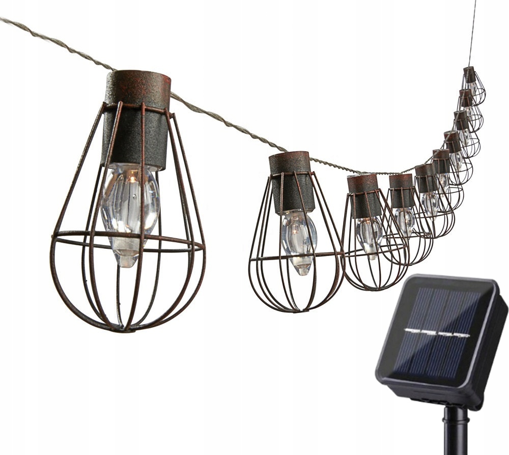 

Girlanda Lampki Ogrodowe Solarne Led Loft 10szt