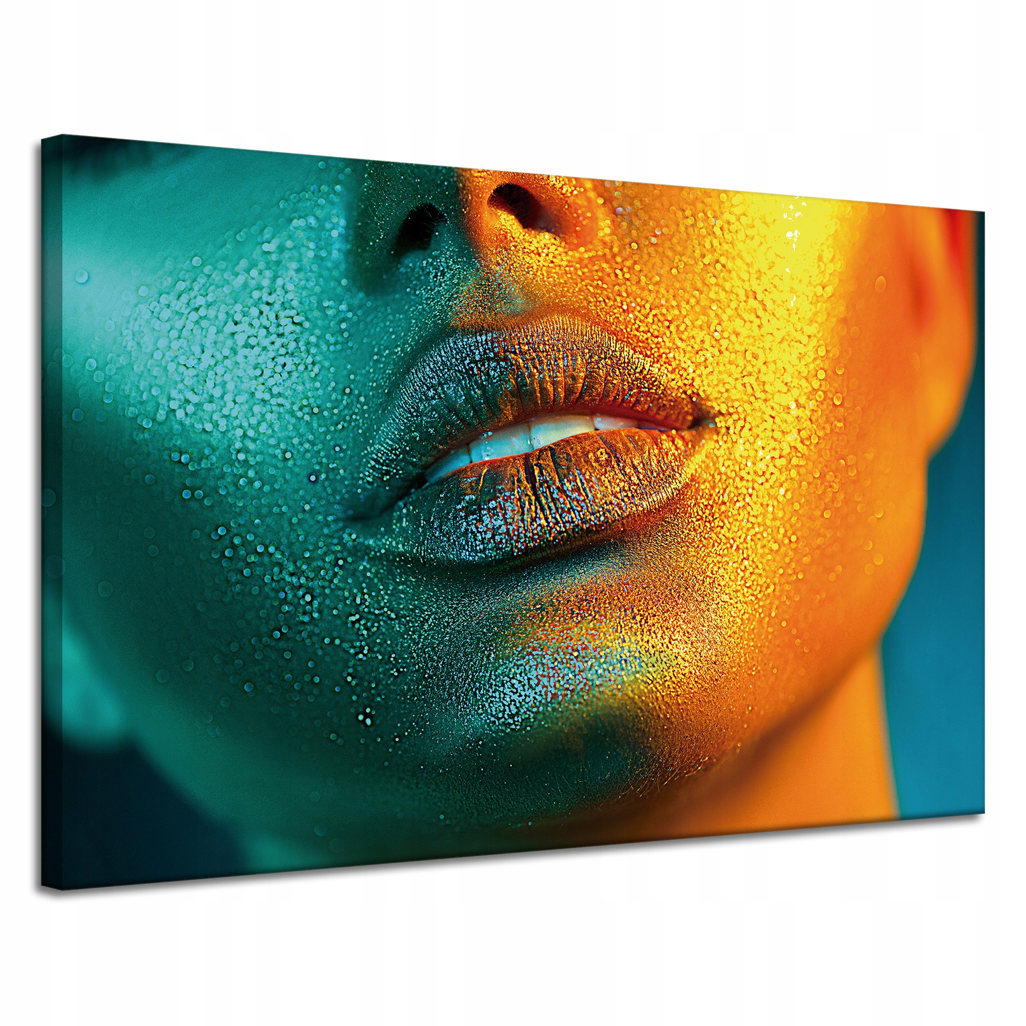 Obraz na plátně Zlatá tvář Kapky vody na těle 120x80 cm