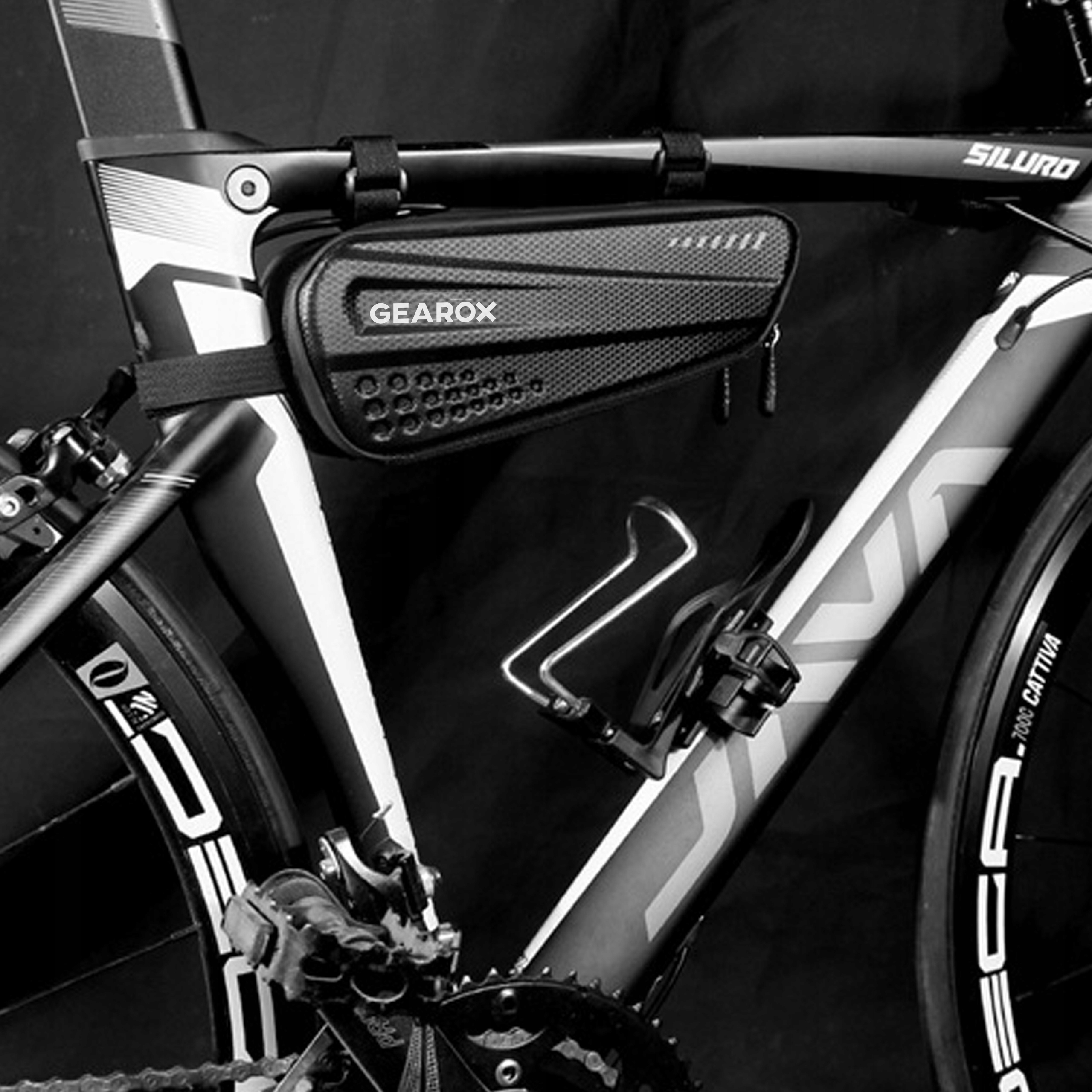 WODOODPORNA SAKWA ROWEROWA TORBA SZASZETKA NA ROWER POD RAMĘ GEAROX SZTYWNA Stan opakowania oryginalne
