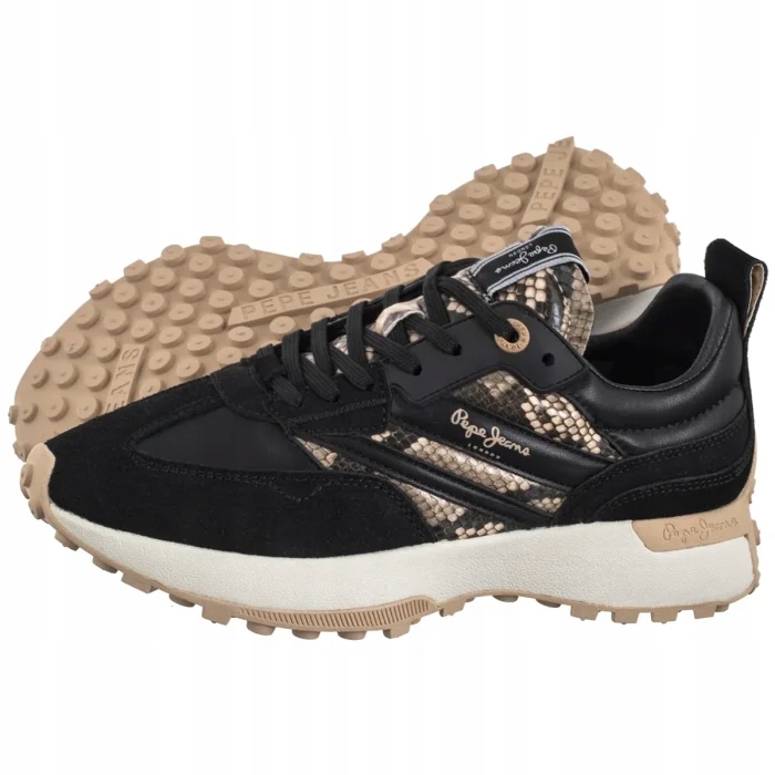 Dámské tenisky Pepe Jeans Lucky Fenix Black PLS600019 Černé