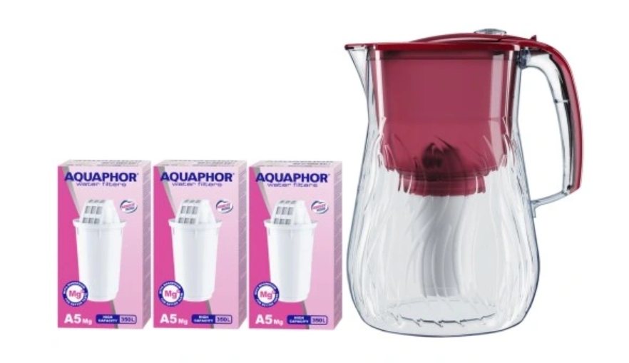Dzbanek filtrujący Aquaphor Orleans 4.2l wiśniowy z 3 wkł. A5 Mg