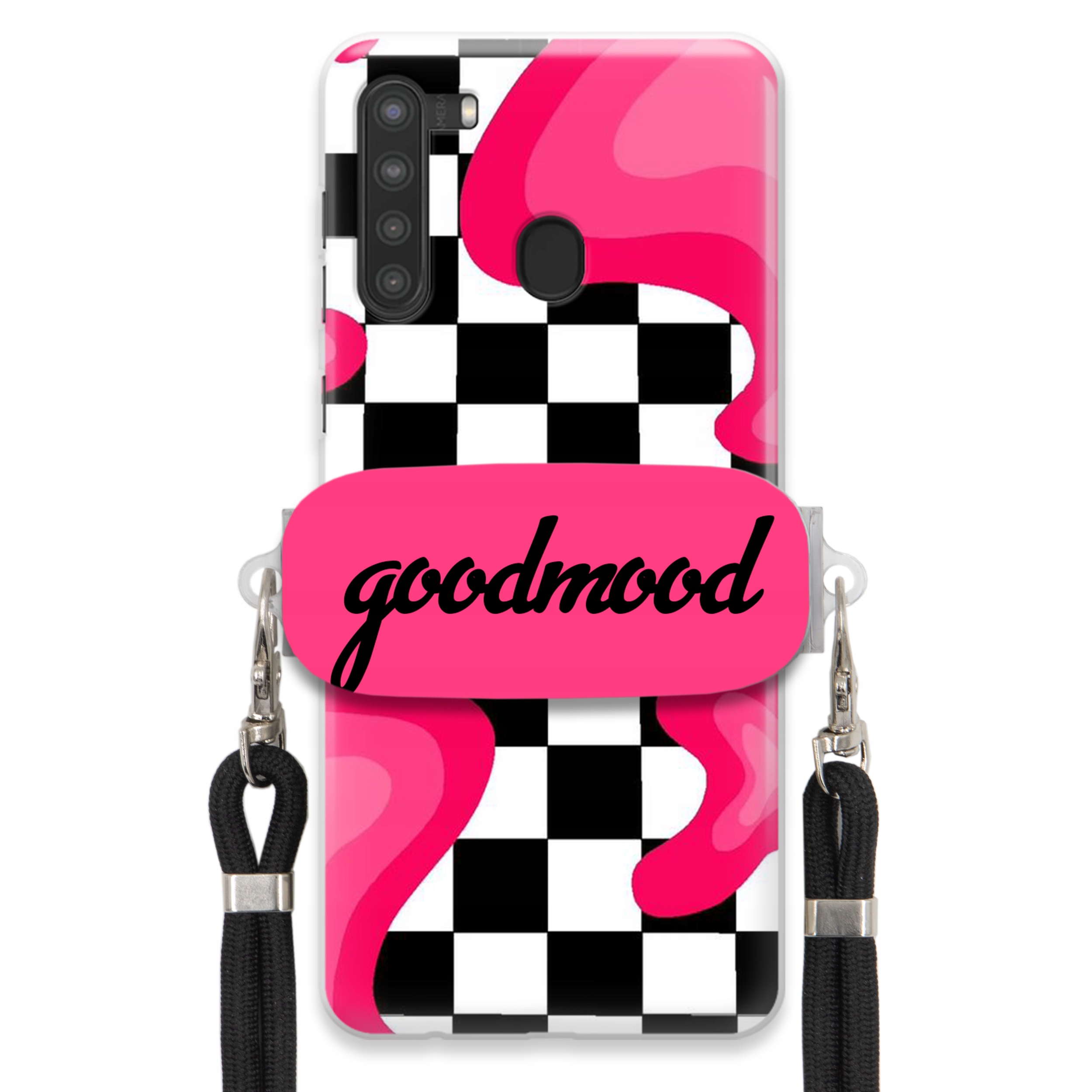 Puzdro Pre Samsung A21 Sada Case Držiak Na Vodítko Čierna Pre Teenagerov Splash