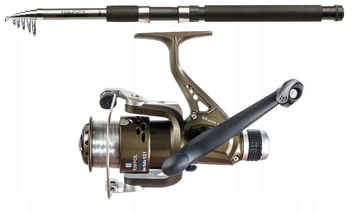 Zestaw wędkarski spławikowy Wędka Teleskopowa Jaxon Kołowrotek Żyłka