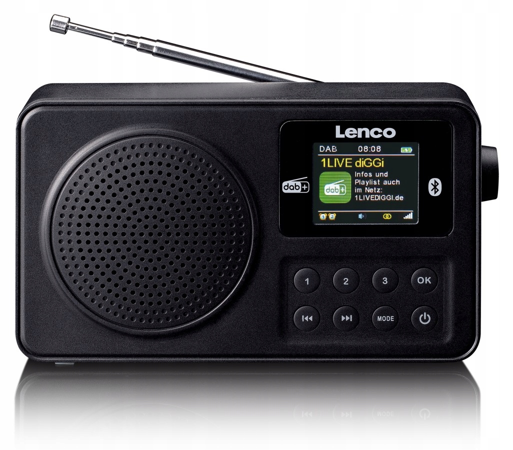 Lenco PDR-033BK přenosné rádio Dab+/fm