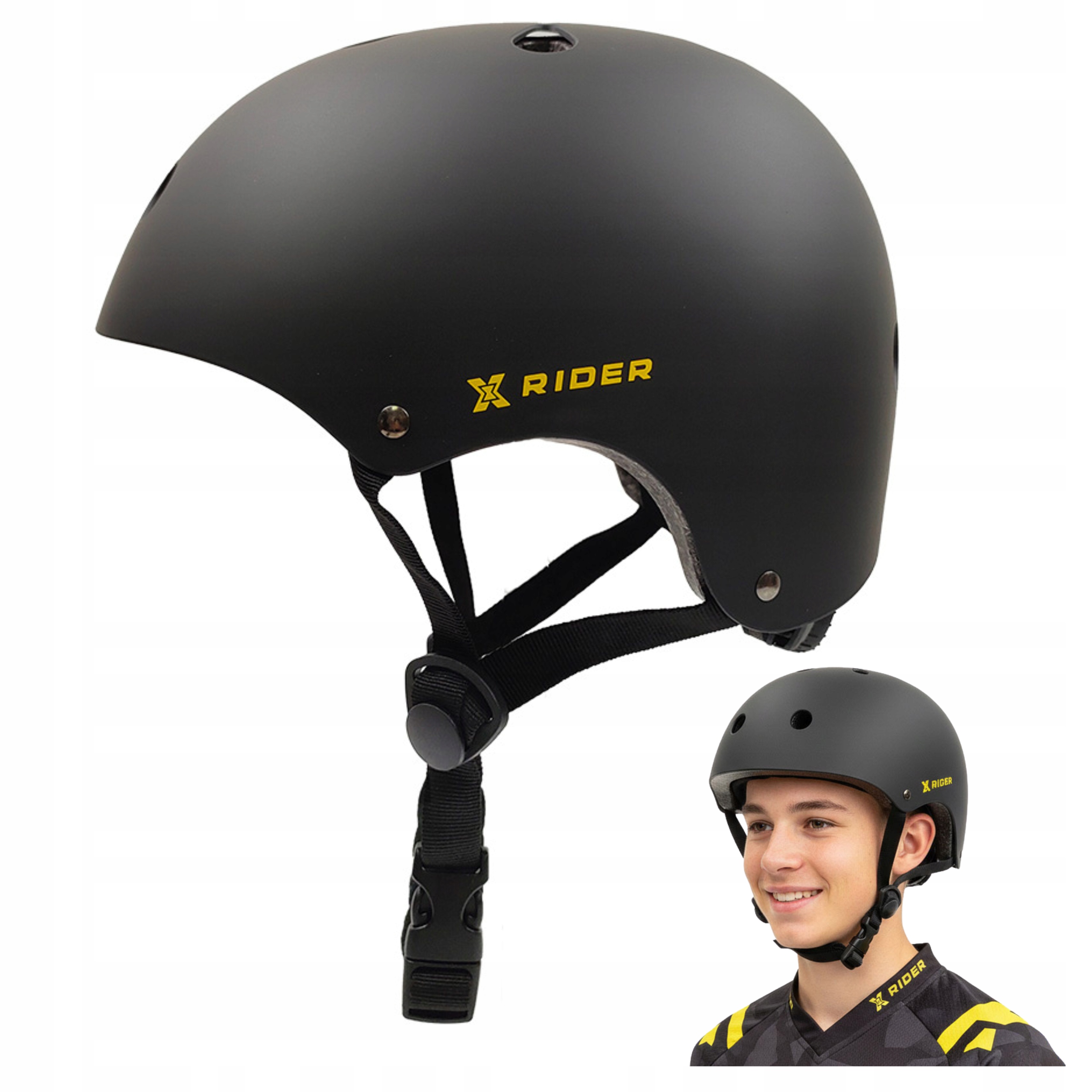 KASK ROWEROWY NA HULAJNOGĘ OCHRONNY REGULOWANY BEZPIECZNY NA ROWER XRIDER M