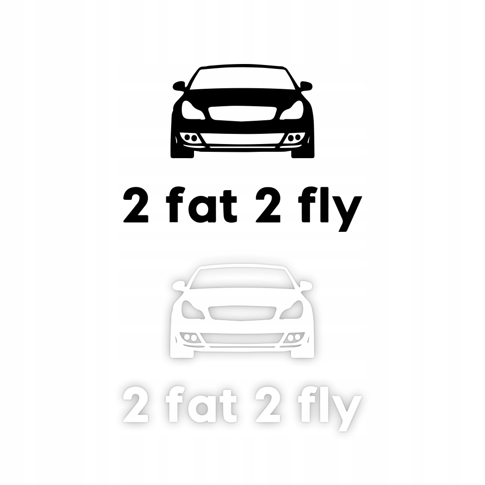 2FAT2FLY - Naklejka na auto KOLOR