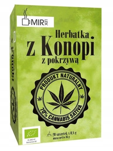 Konopný Čaj S Kopřivou Bio (20 x 0,8 g) 16 g Mir-lek