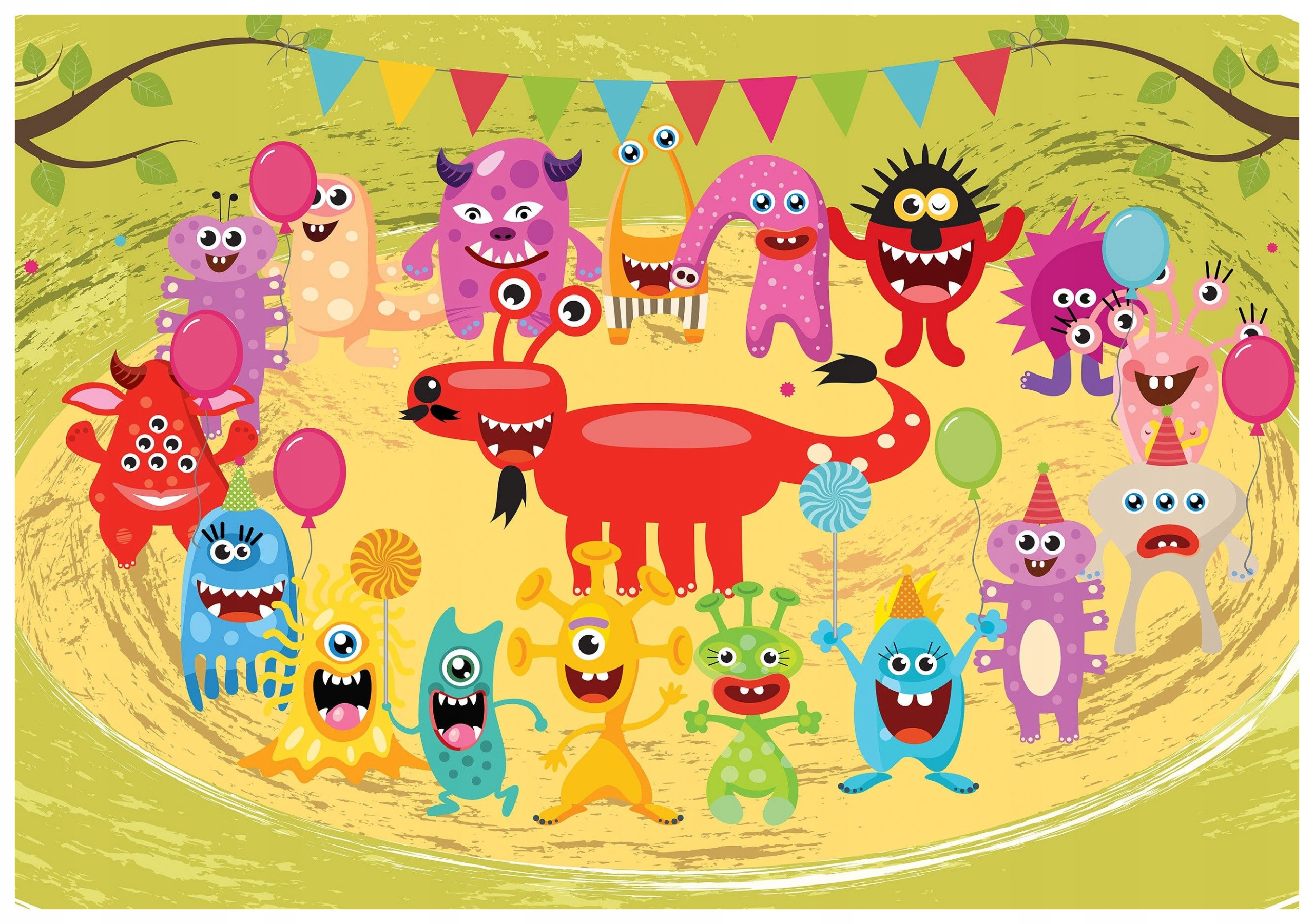 Fototapeta Detská párty Príšery Vinyl 368x254 Farebná Veselá lepidlo