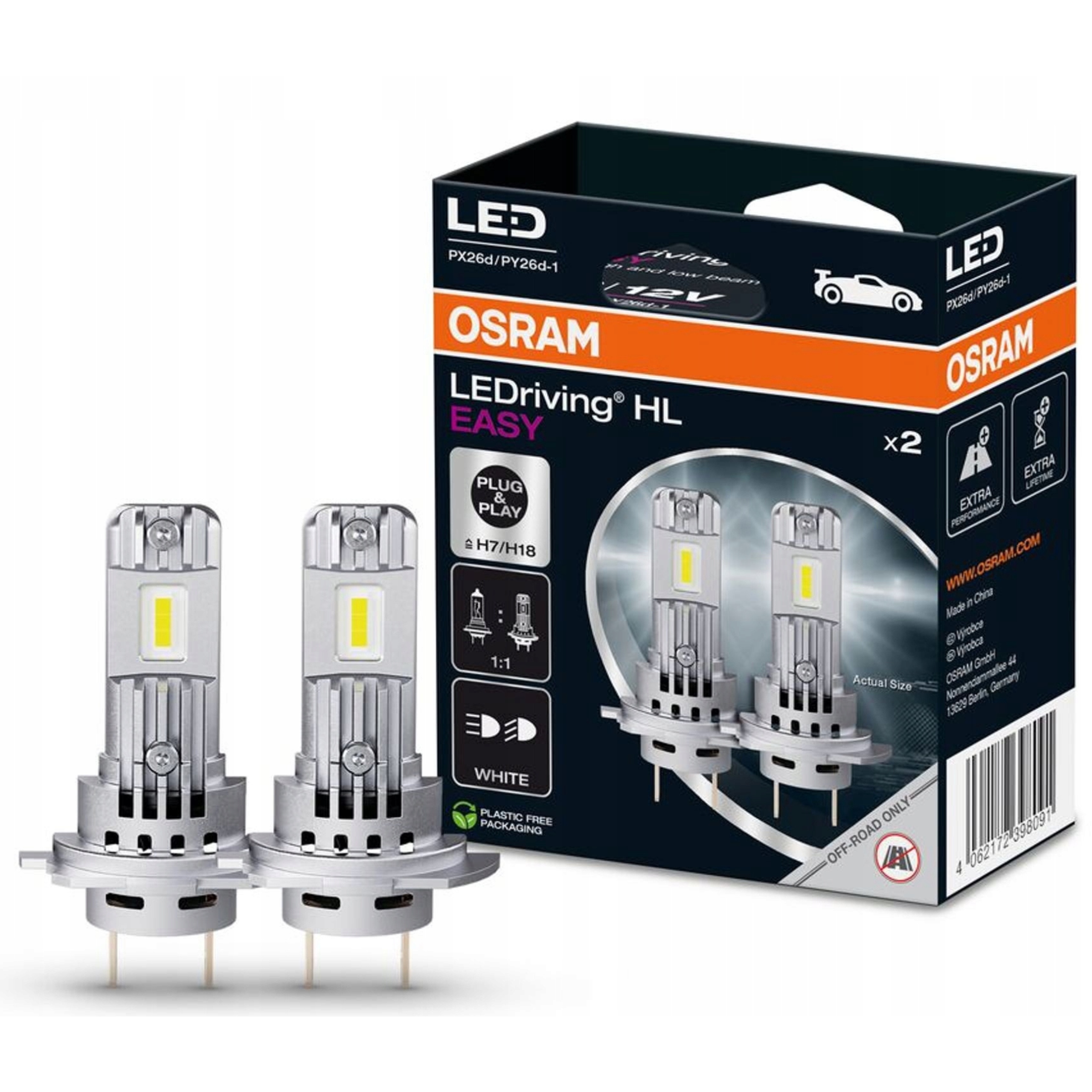 Osram Led autožárovky Led H7/H18 6000K Easy