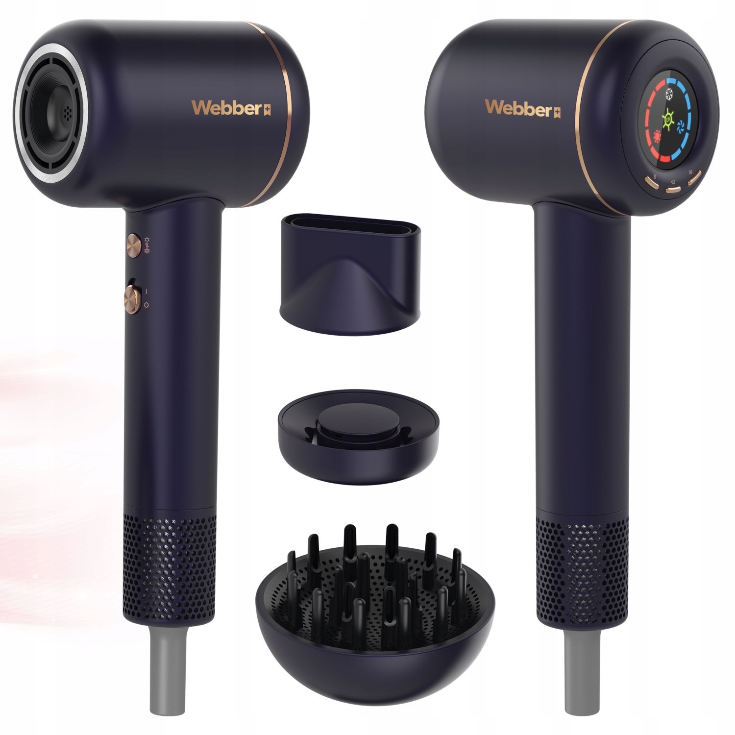 Vysoušeč vlasů 3v1 s ionizací a regulací 1600 W Venta Webber