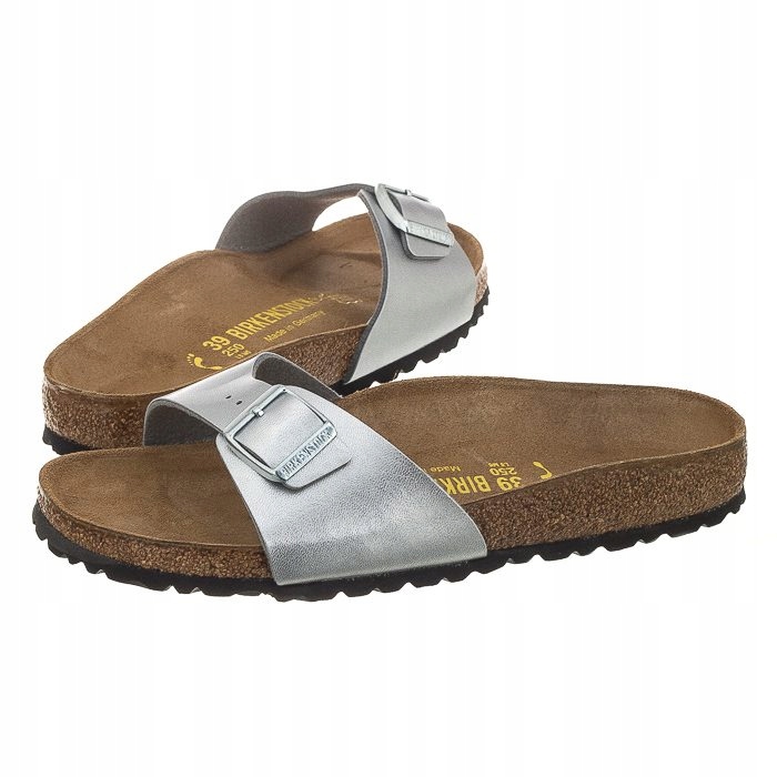 

Buty Damskie Klapki Birkenstock Madrid Srebrne