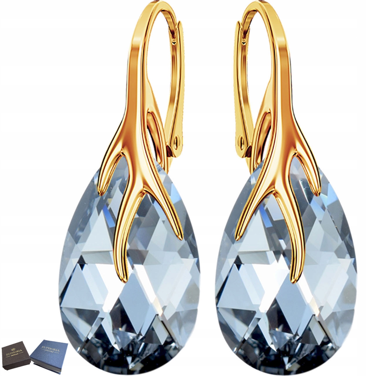 Zlaté Stříbrné Náušnice 925 Závěsné stříbrné šperky pro maminku, přítelkyni