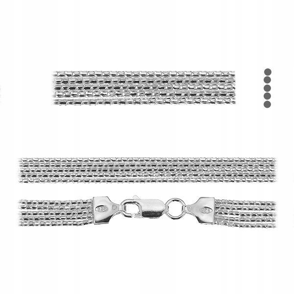 

Ple Cord 1,2 Piękna srebra bransoletka 18 cm -30%