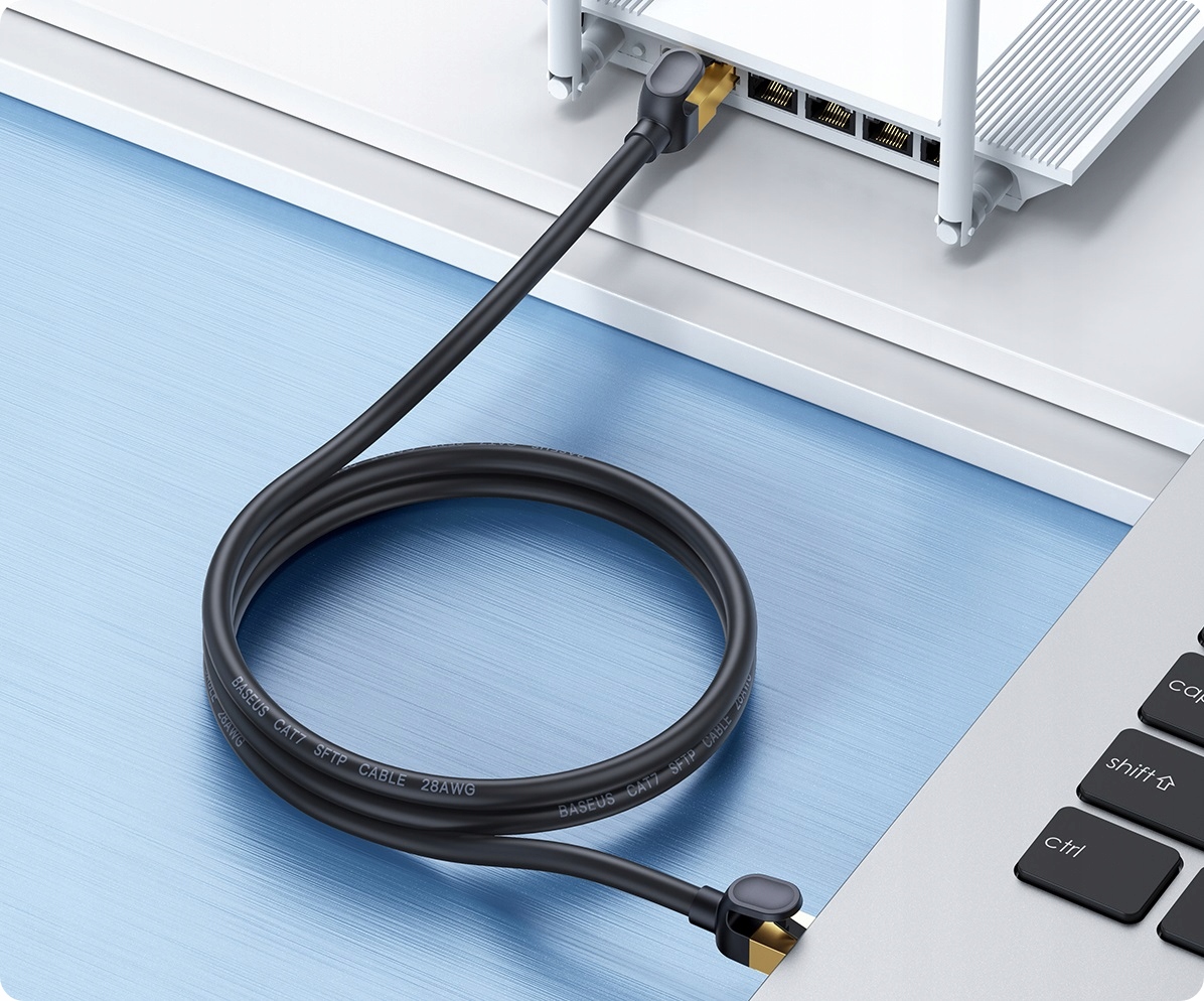 BASEUS KABEL SIECIOWY RJ45 LAN PRZEWÓD INTERNETOWY ETHERNET CAT7 0.5M Kod producenta WKJS010001