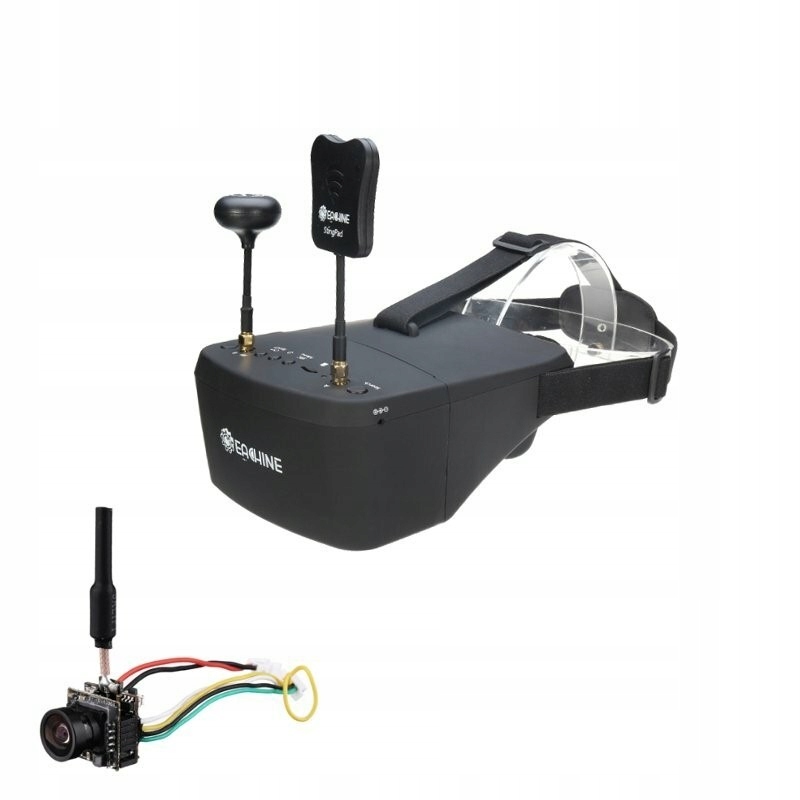 GOGLE FPV 5-CALOWE 800x480 z BATERIĄ+KAMERA 700TVL