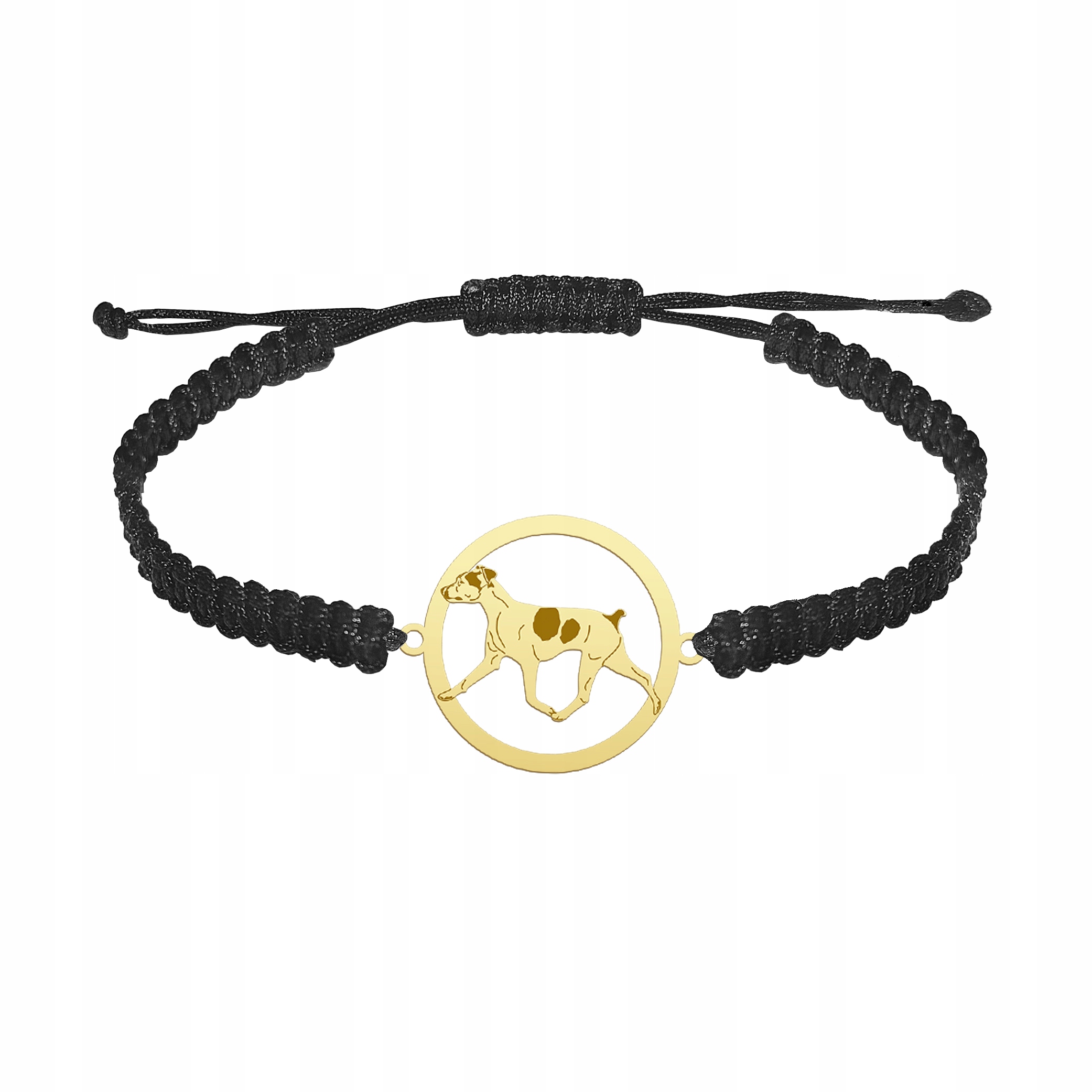 Zlatý náramek se psem Brazilský teriér 925 Šperky Makramé Gravírování