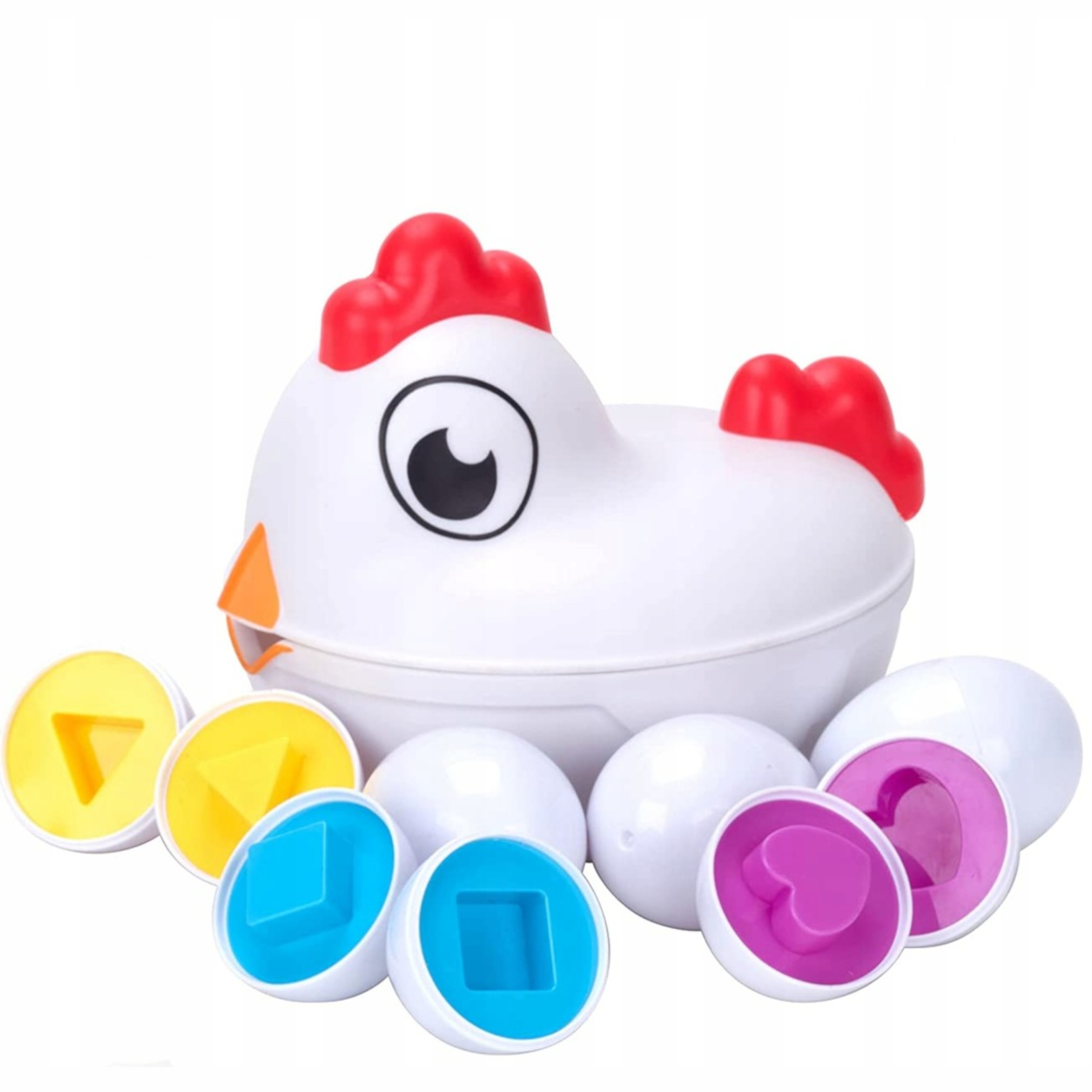 Układanka sorter jajka Montessori kolory DF18 Bohater brak