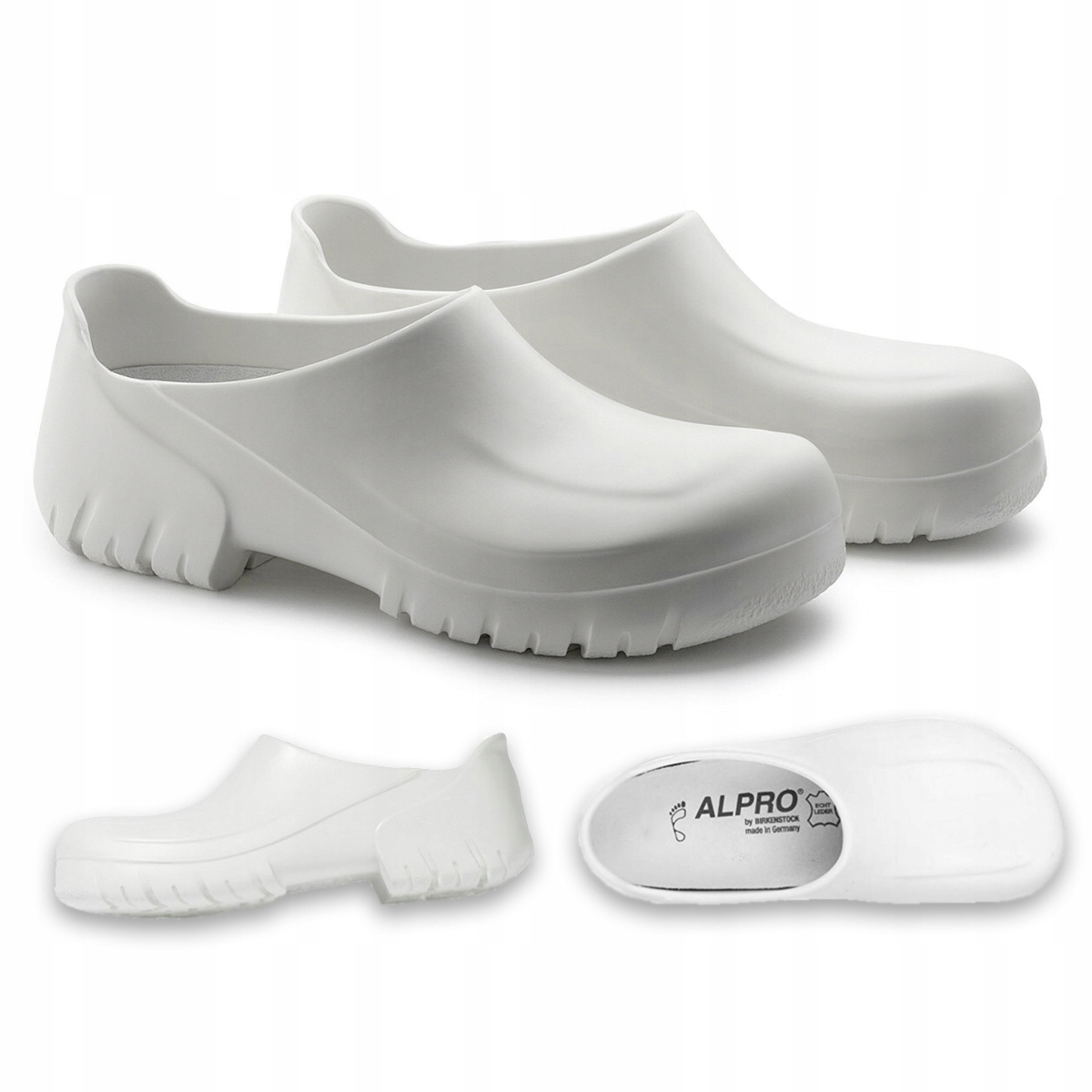 obuwie robocze półbuty antypoślizgowe chodaki Alpro Birkenstock białe r.38