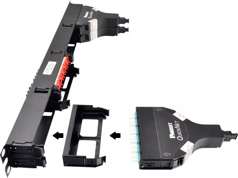 PANDUIT QAPP24BL QuickNet Patch panel 24-portowy, kątowy, pusty, 1RU ...