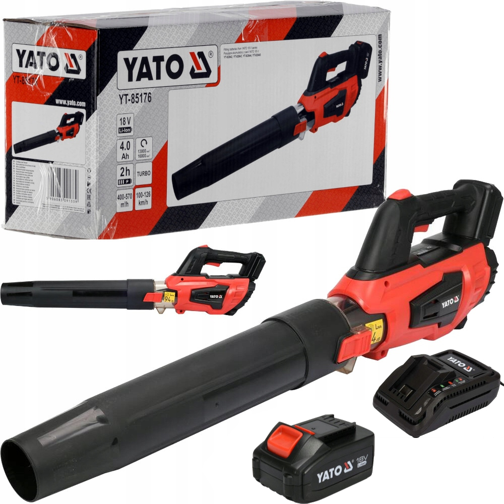 Yato Dmuchawa Akumulatorowa Do Liści Śniegu Piachu 18V Zestaw 4Ah