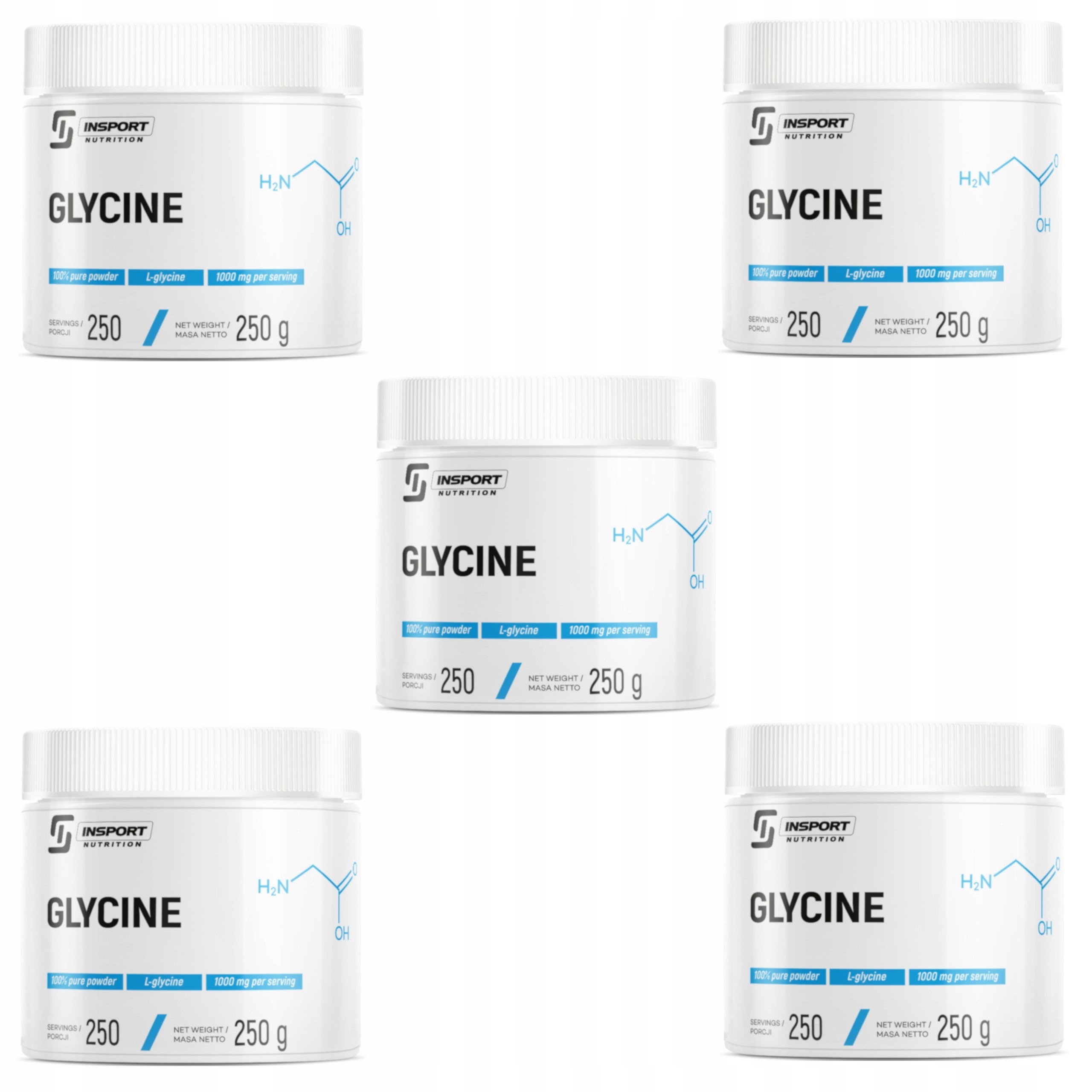Insport Glycin Prášek 1000 mg 1250 g Glycine Zdravý Spánek Stres Svaly Nervy