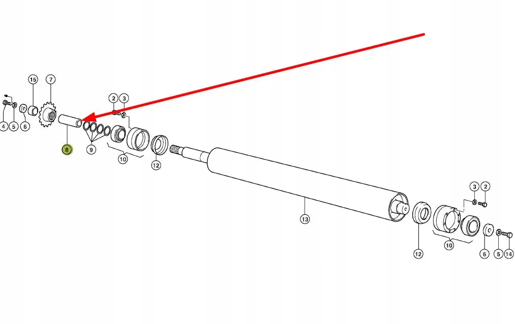827304.0 Tuleja wała dogniatającego Numer katalogowy części 827304.0