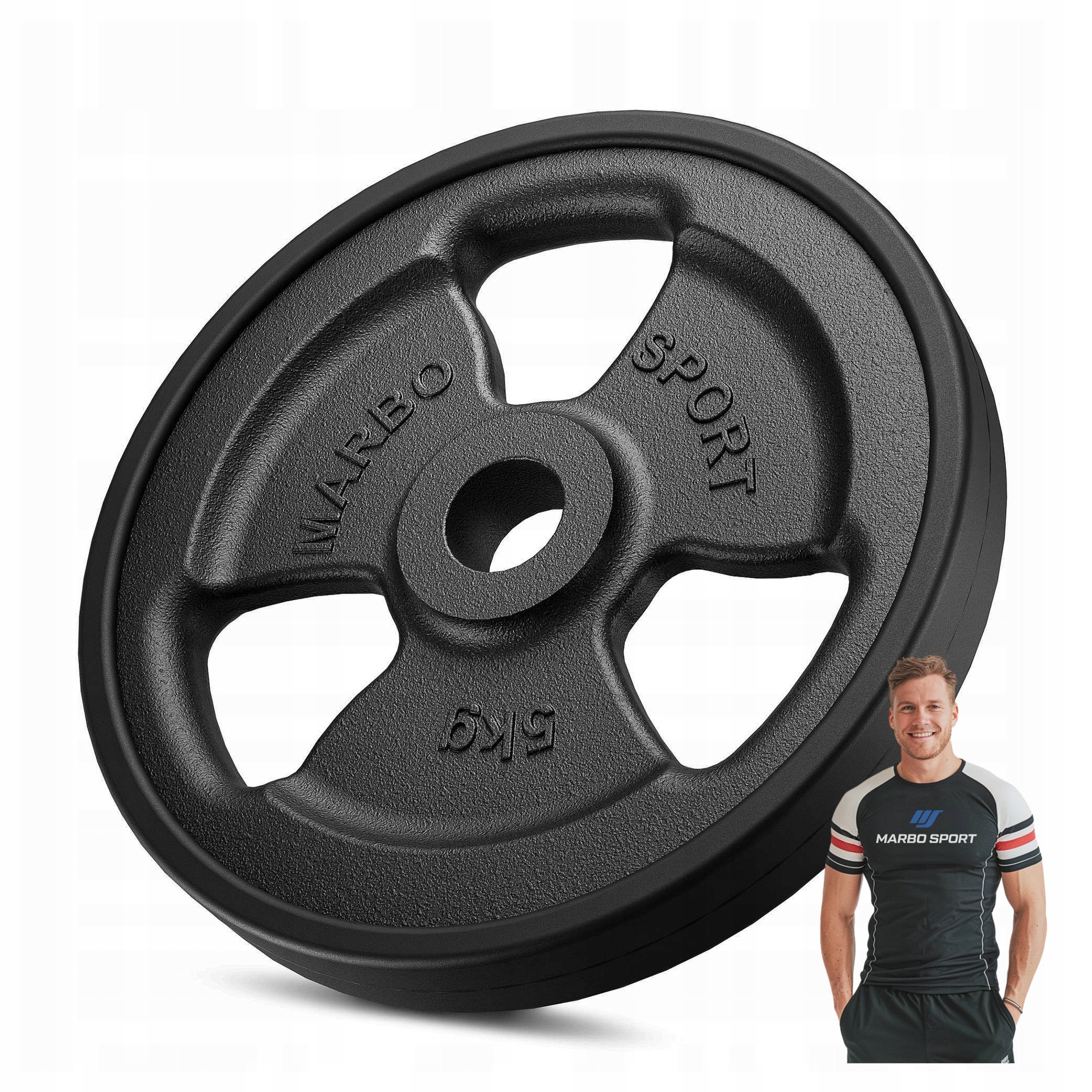 Závaží Marbo guma volant talíř posilovna 5 Kg MW-O5G-KIER