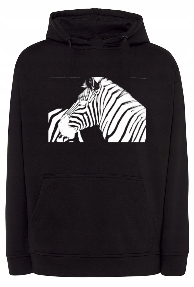 Pánská mikina s potiskem zvířete Zebra vel. 4XL