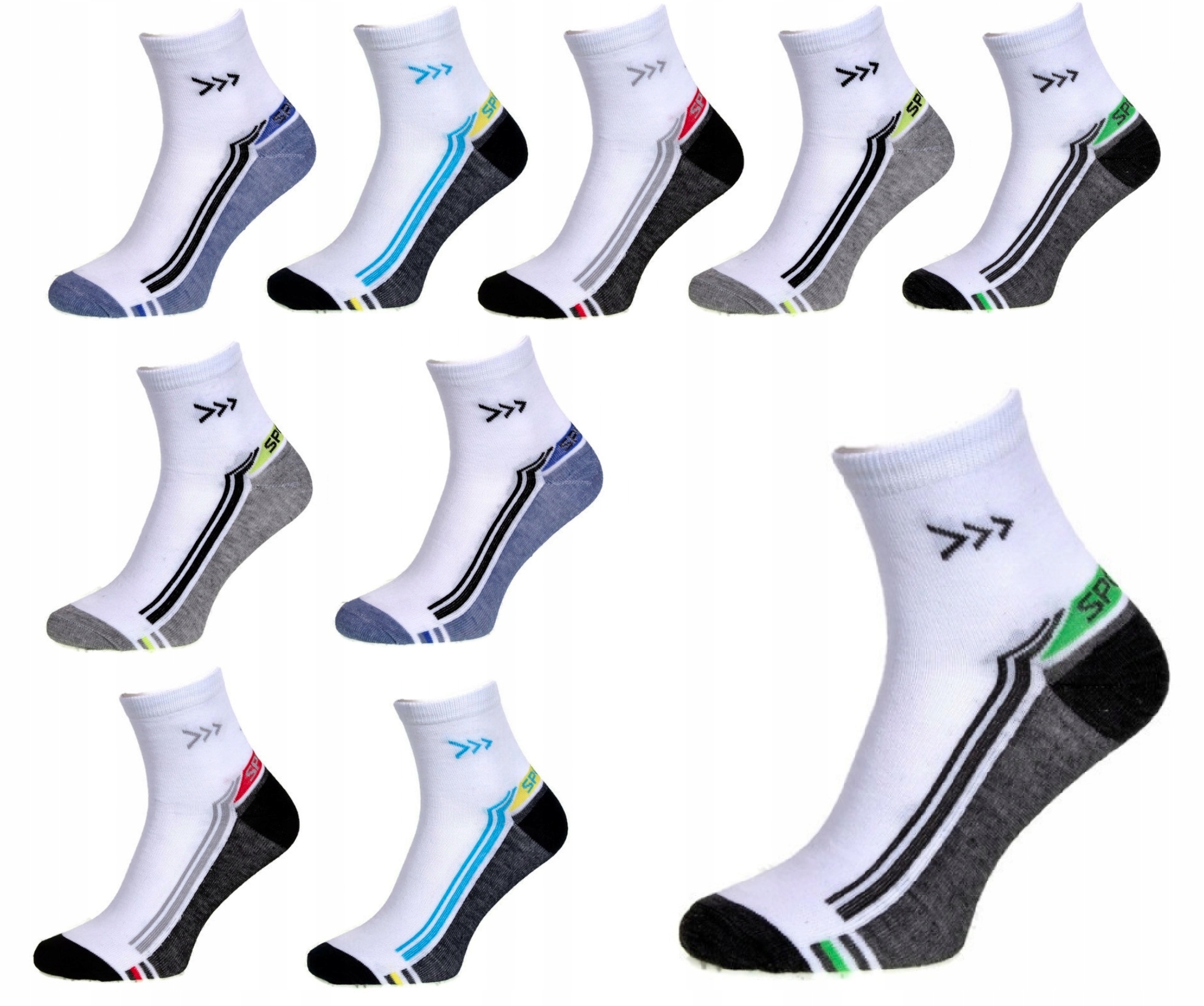 

10x Skarpetki Skarpety Sportowe Bawełniane 40-43